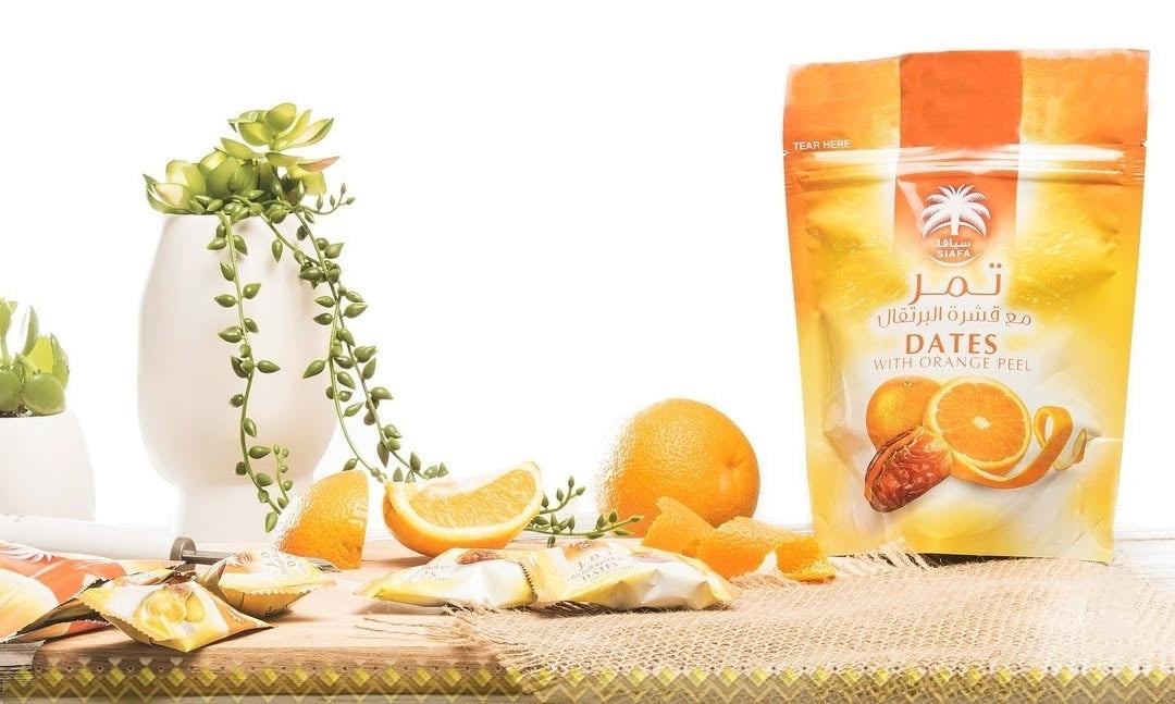 Daddel med appelsin
