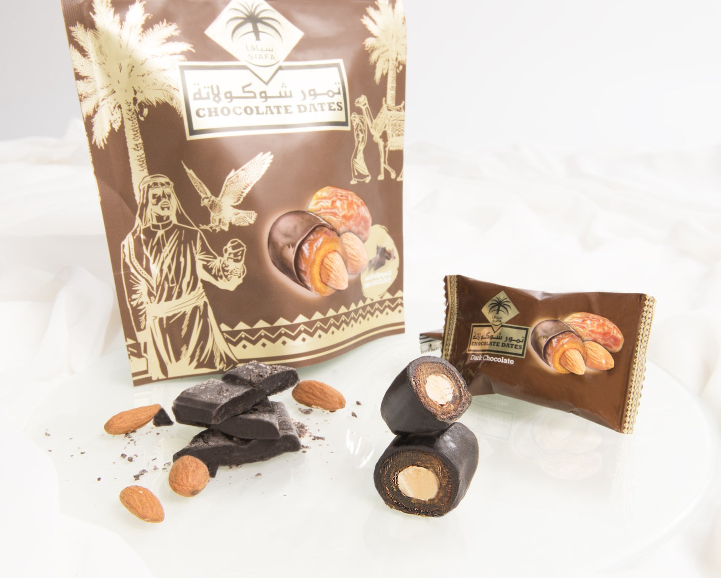 Mørk chokolade dadler