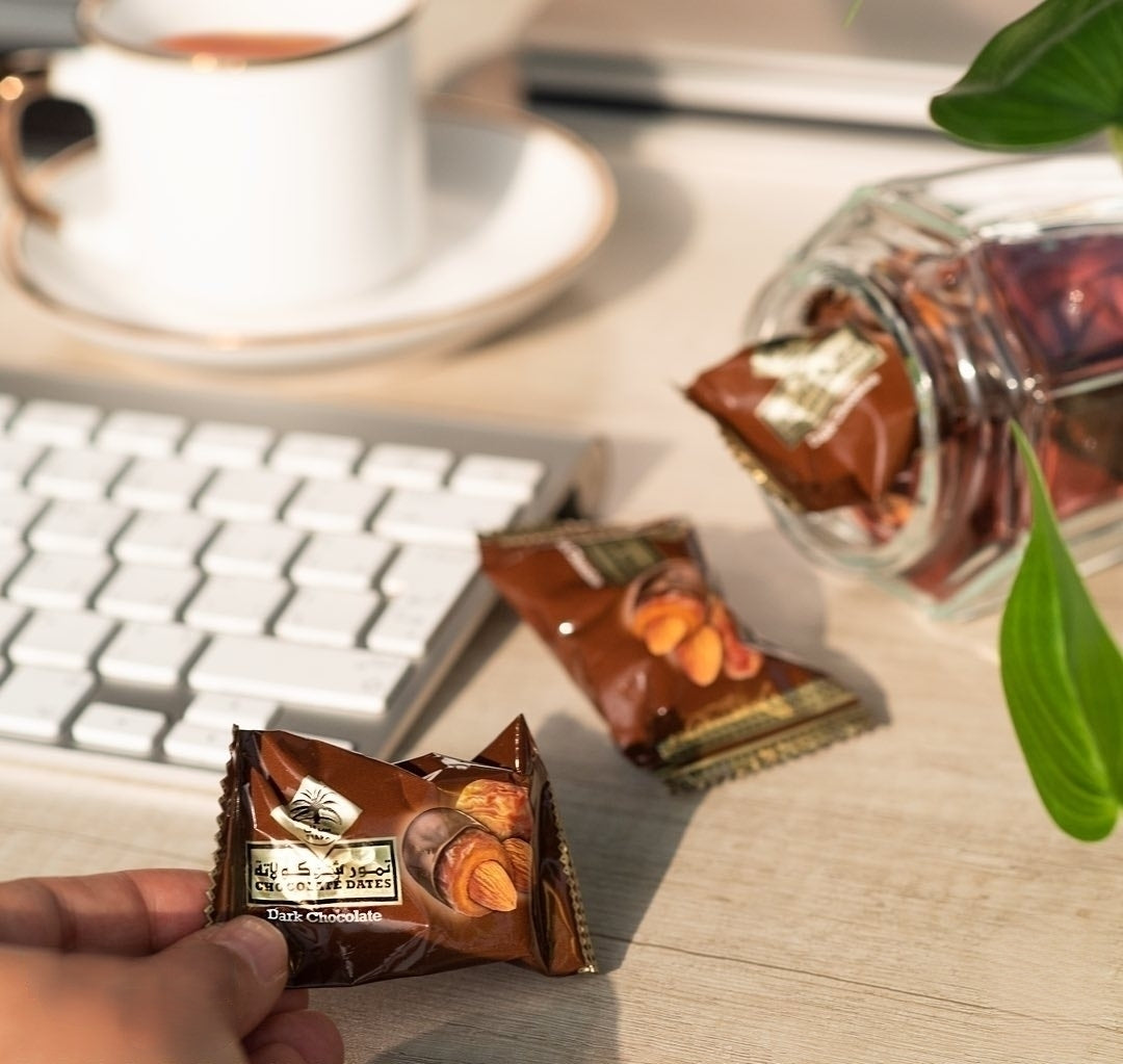 Mørk chokolade dadler