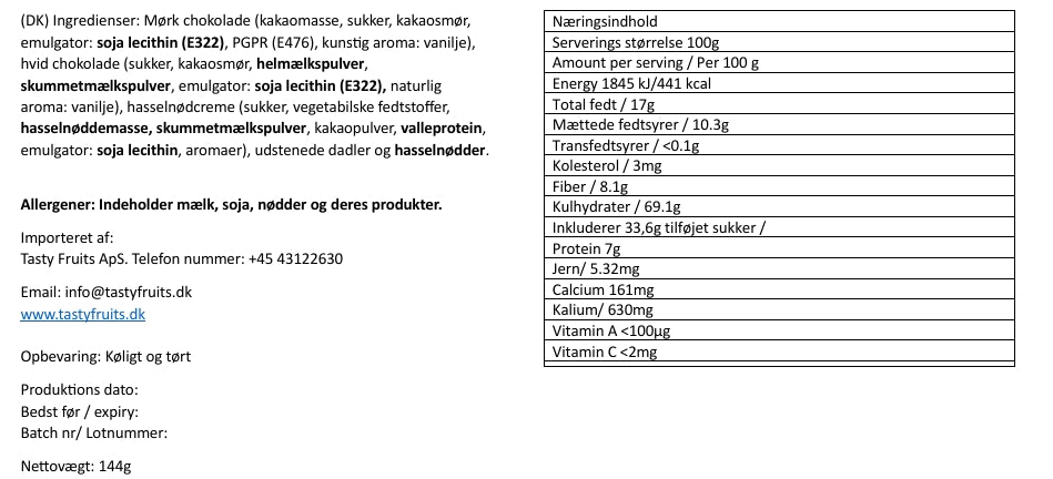 Ajwa Chokolade m. hasselnød