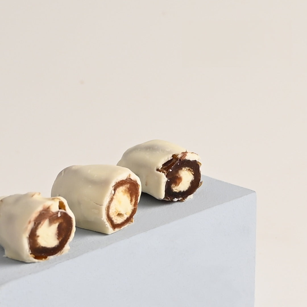 Hvid chokolade dadler