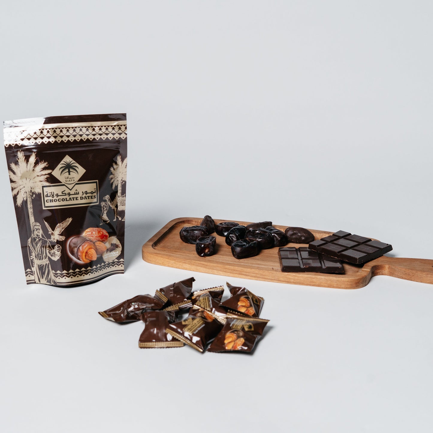 Mørk chokolade dadler