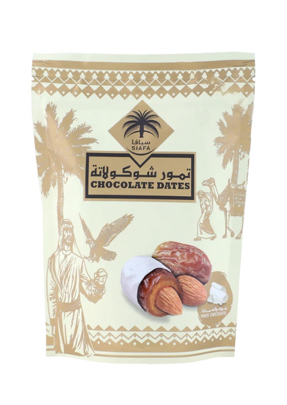 Hvid Chokolade Dadler m. Mandel