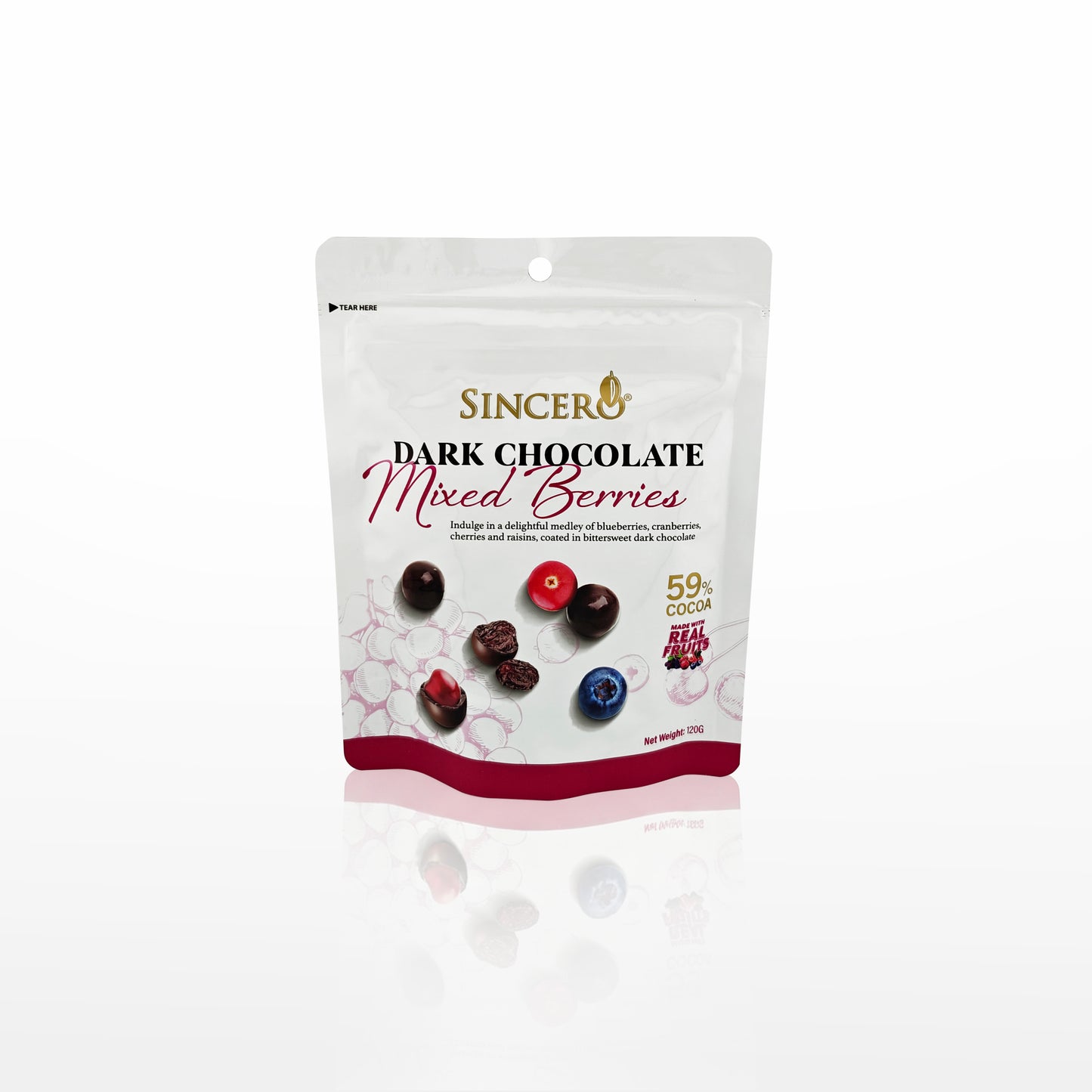 Mørk Chokolade med blandet bær - Premium Chokolade - Stor