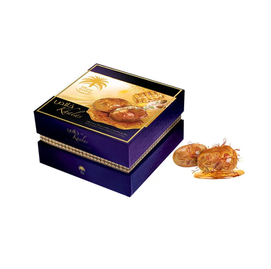 Ikhlas daddel med mandel, honning, kardemomme og safran 400g